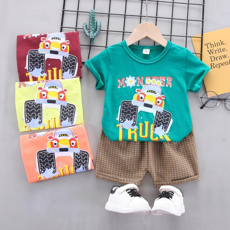 SETELAN KAOS ANAK IMPORT / STL006 / SETELAN FASHION ANAK LAKI / SETELAN LEBARAN ANAK COWOK IMPORT