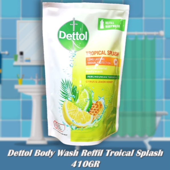 Dettol Body Wash Reffil Tropical Splash 410GR
