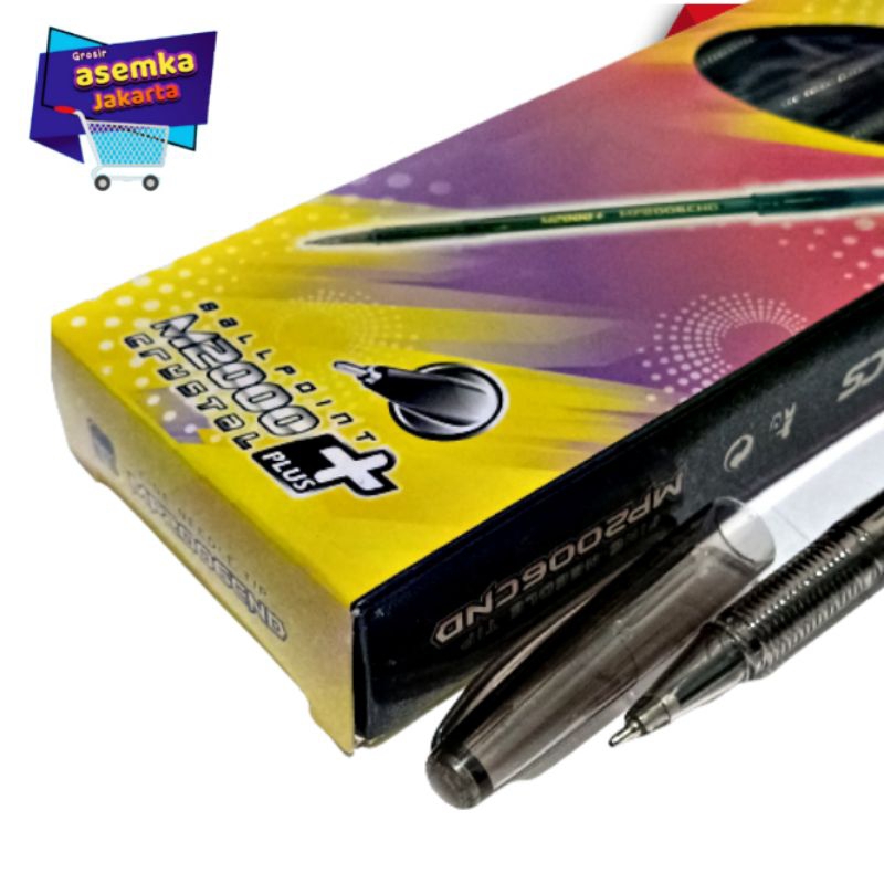 Bolpen Pulpen M2000 Plus Mp2006cnd trans isi 12pcs