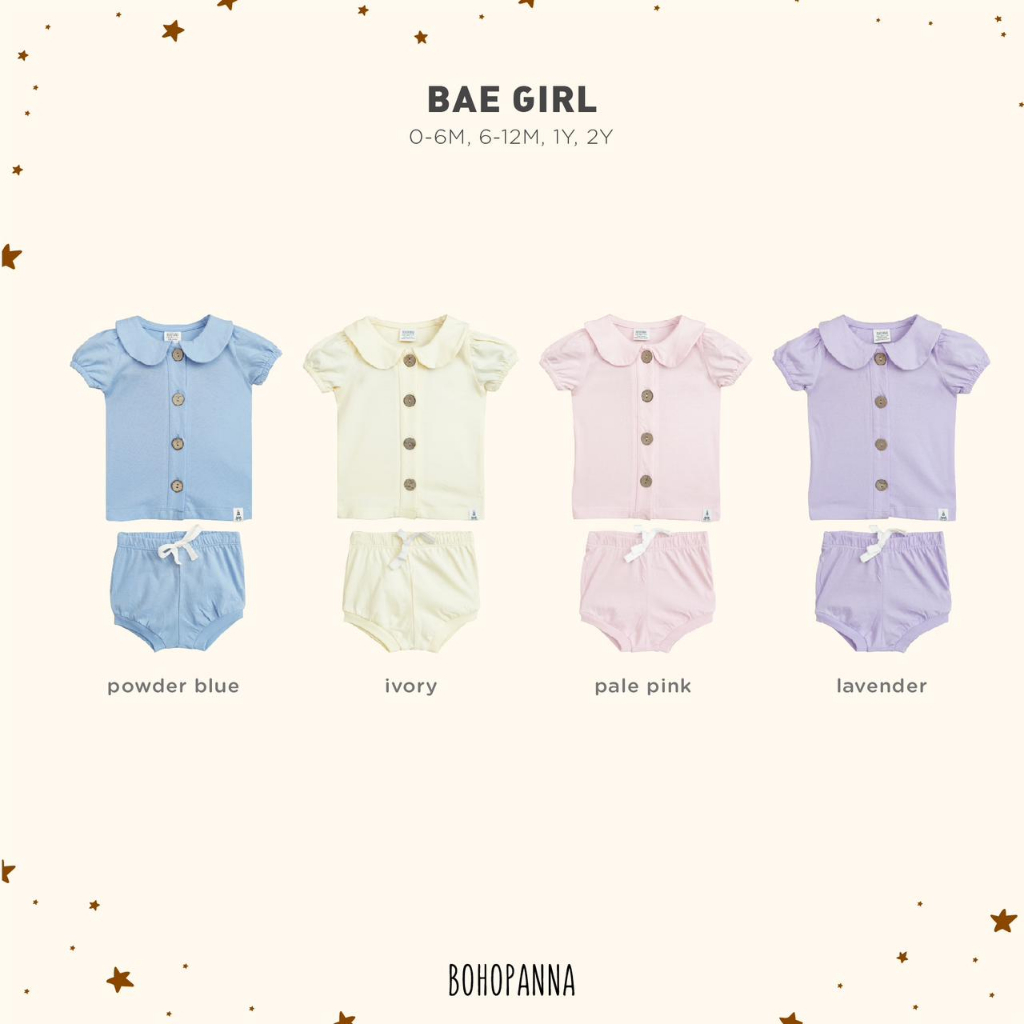 BOHOPANNA | BOHO BABY | BOHO PANNA BAE SET GIRL.02 | STELAN ANAK PEREMPUAN | BAJU ANAKANAK