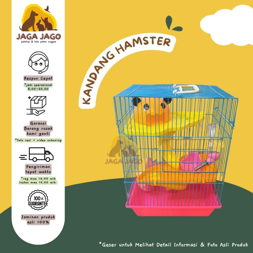 Jual KANDANG HAMSTER TINGKAT 3 - Boom HC65 Kandang Hewan Hamster ...