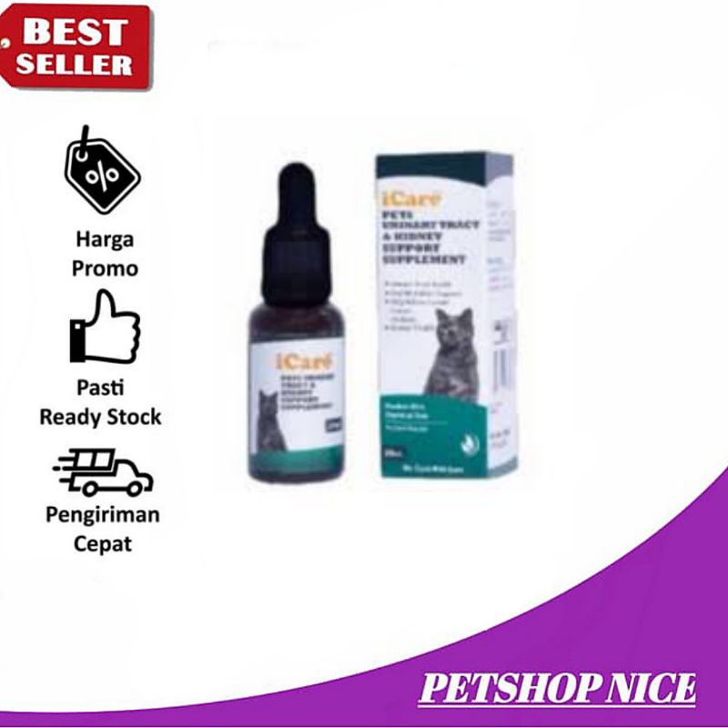 Icare Pets Urinary Tract &amp; Kidney 10Ml Kemih Ginjal Kucing Anjing