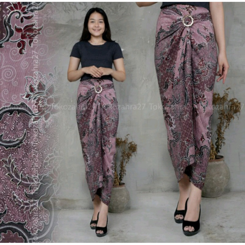 (50 Motif) Rok Lilit Batik Bawahan Kebaya Modern Rok Serut Batik Free Ring Kain Batik Floral Batik Couple Pasangan