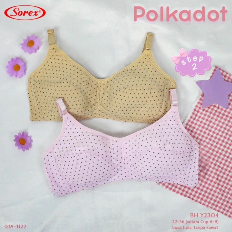 Sorex Young miniset kode Y 2304 step 2 (32-36)bra/bh remaja polkadot