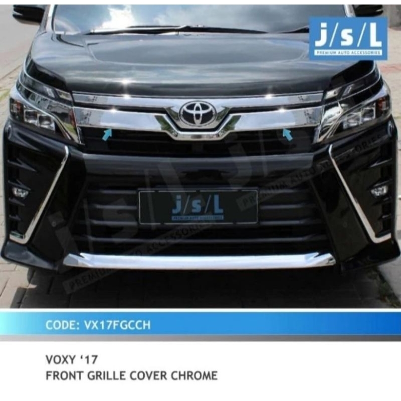 Grill Depan Voxy Front Grille Cover Chrome