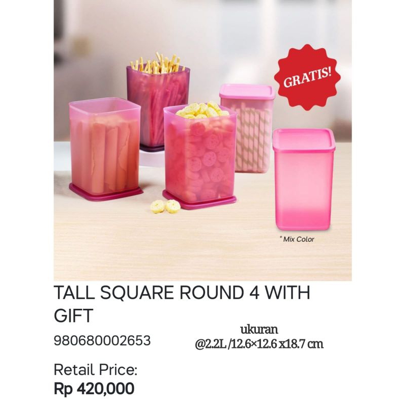 set tupperware toples