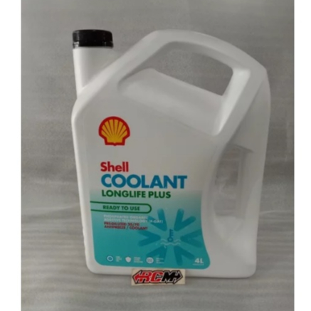 SHELL COOLANT LONGLIFE LONG LIFE PLUS ANTIFREEZE P-OAT 30-70 KEMASAN 4L 5L 4 5 LITER GREEN HIJAU ORI ORIGINAL SHELL PART STATION ASLI