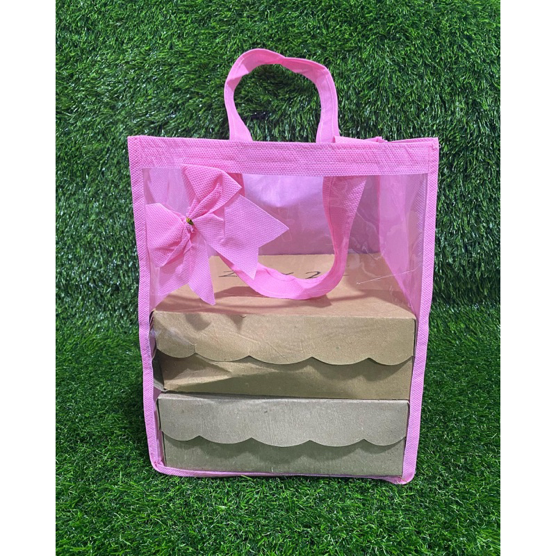 HARGA LUSIN ISI 12 BIJI- TAS HAJATAN MIKA TEBAL 0.25 MM SIZE TAS 22x22x30