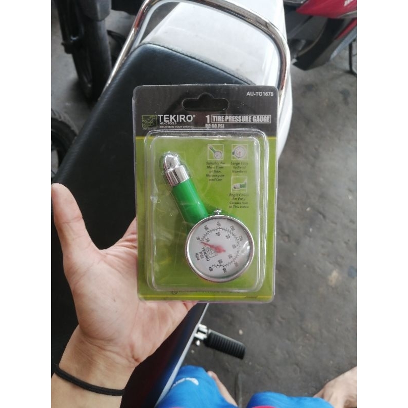 Alat ukur tekanan angin model bulat kecil / air pressure gauge tekiro