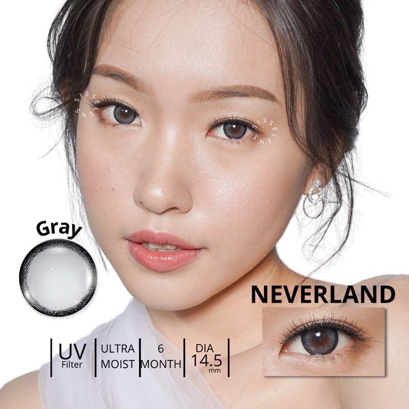 SOFTLEN NEVERLAND GREY SISSE LENS DIA 14.5 NORMAL DAN MINUS