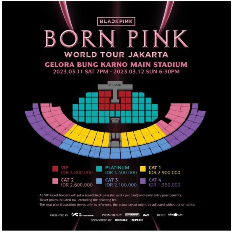 TIKET BLACKPINK BORN PINK JAKARTA CAT 3 DAY 2
