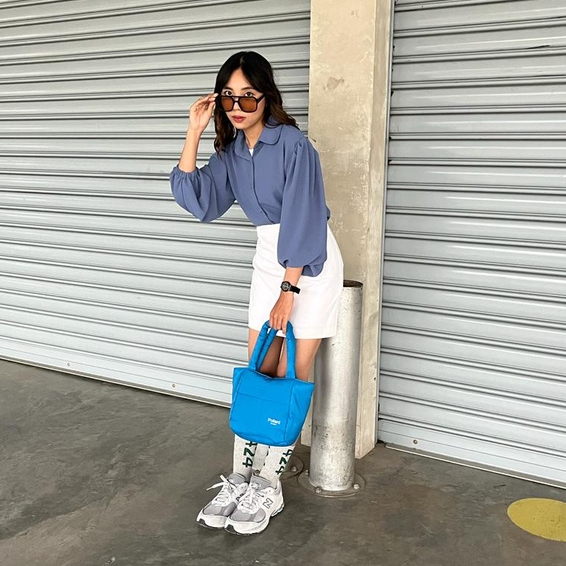 Tas bahu Puffy Bag - Tas Wanita - Tas selempang Pollard studios warna Biru