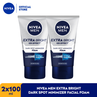 Image of NIVEA MEN Personal Care Men Extra Bright Dark Spot Minimizer Foam 100mL Twinpack