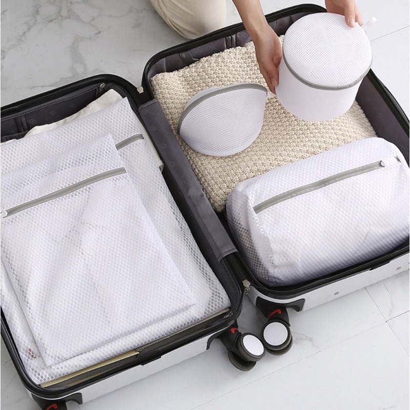 Laundry Bag Jaring Baju Kotor Kantong Mesin Cuci Washing Bag Premium Zip Serut