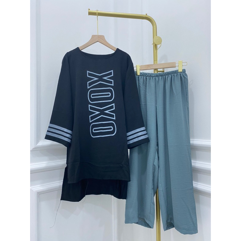 DEXO SET CRINKLE SABLON TULISAN MURAH GROSIR MODELLANO