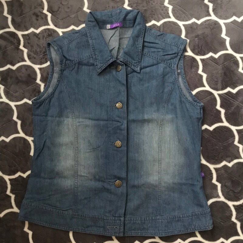 PRELOVED ROMPI OUTER VEST DENIM MERK GEELA JEANS LUARAN CARDIGAN