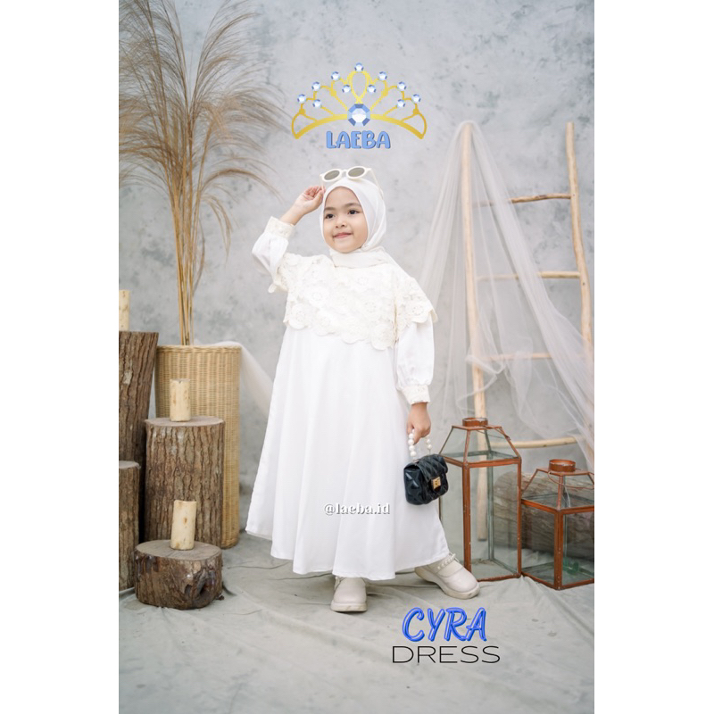 LAEBA : Fashion Kids/ Gamis/ Gaun/ Dress Putih/ Gamis Pesta Anak/ Gamis Umroh Anak/ Bridesmaid Anak 