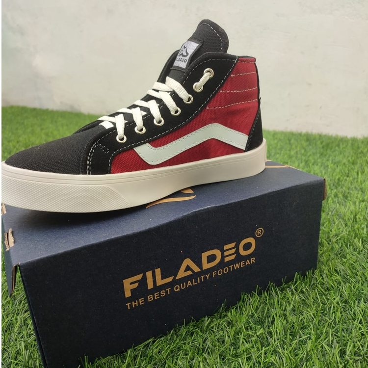 (2PCS = 1KG) FILADEO 06 OLDSKOOL HITAM MERAH BOOT ORI PREMIUM