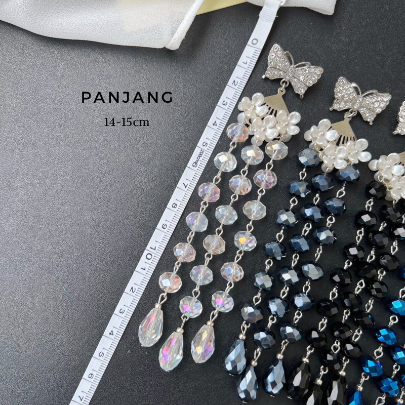 Bros Kristal panjang Look mewah &amp; Anggun