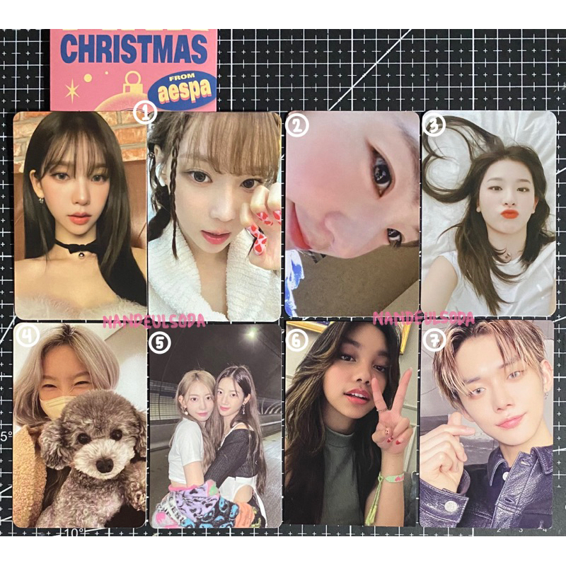photocard pc aespa karina winter pink christmas red velvet irene pipi day 1 seulgi artbook love hair