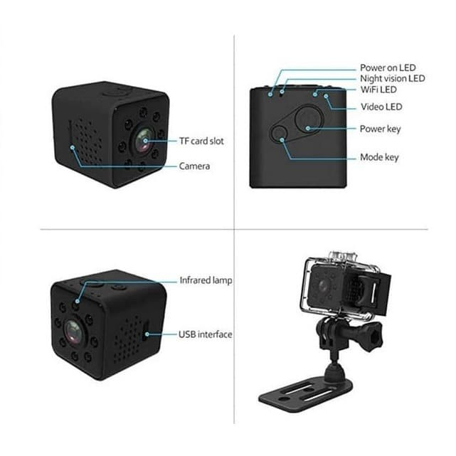 Mini Camera Wifi SQ23 Waterproof Full HD 1080P Super Wide Angle Lensa - Kenji Shop