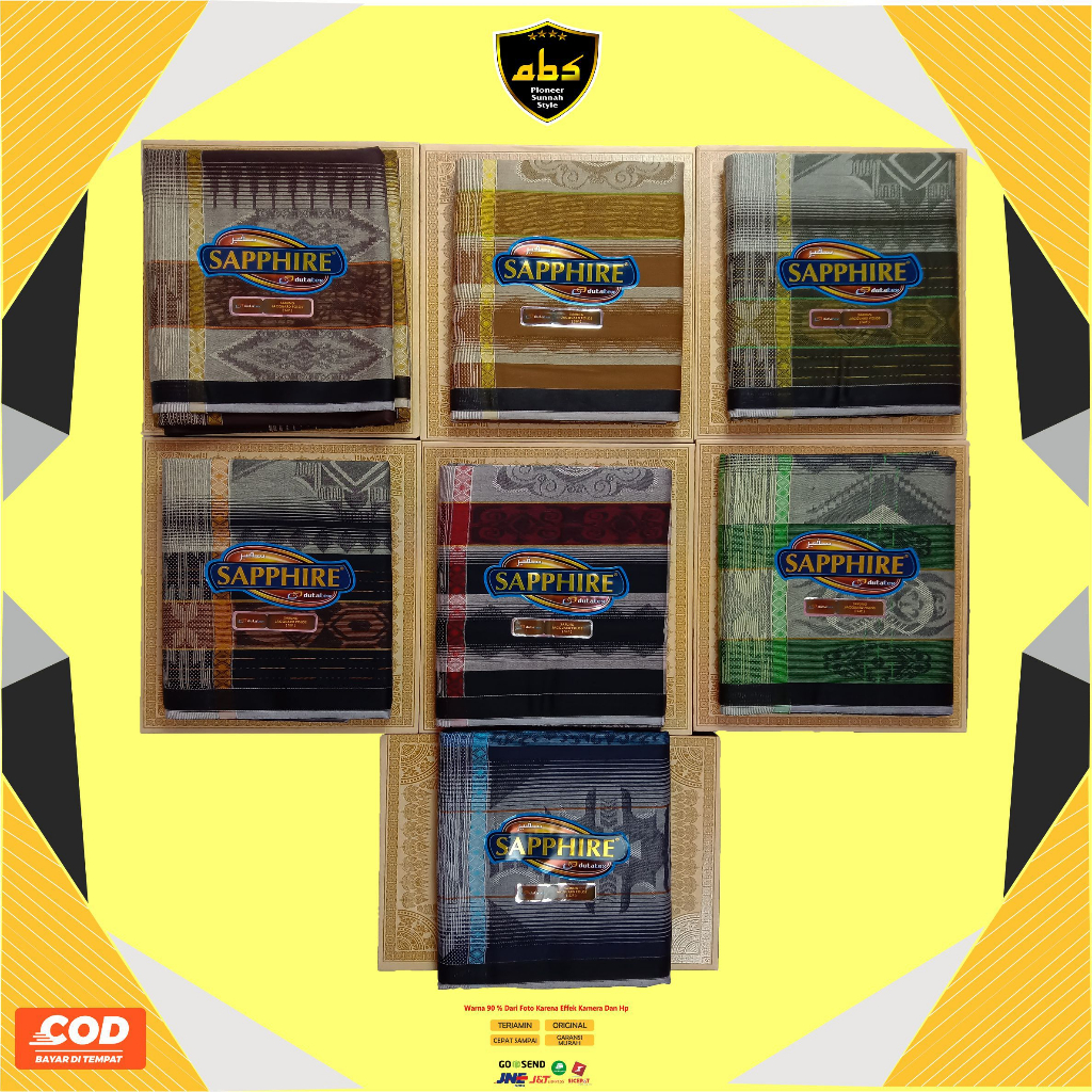 Sarung Sapphire Premium Jaquard  Songket Jaguar Terlaris Pria Wanita Sarung Saphire Motif Warna