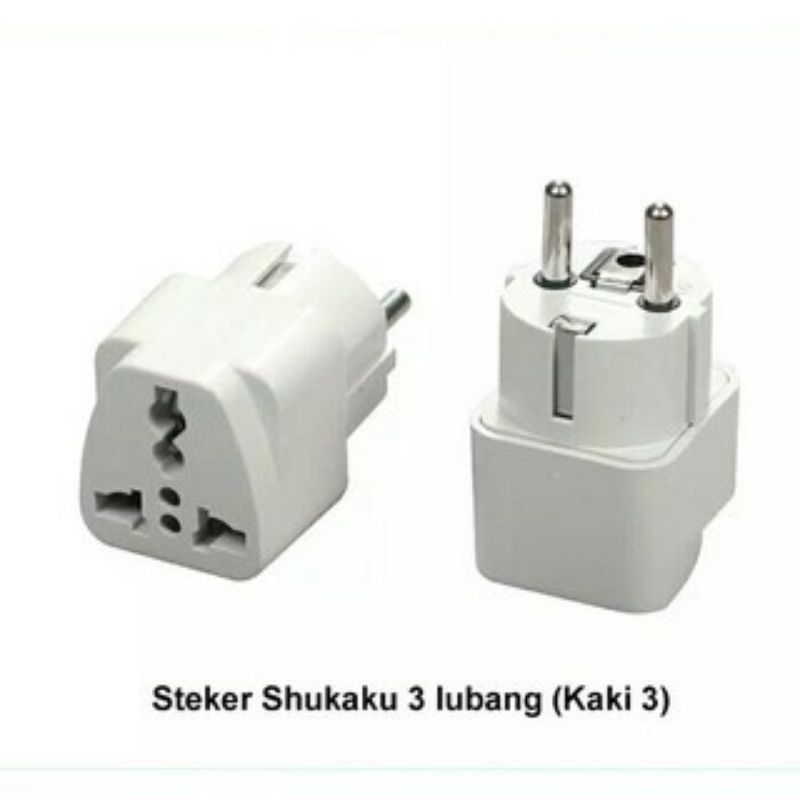 US268 Colokan Adaptor Kaki 3 ke 2 Travel Universal By Toko Haji Usman
