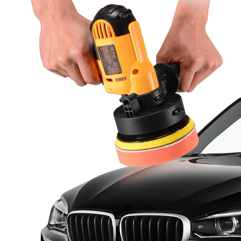 DWE Car Polisher Waxing Poles Body Mobil Adjustable Speed 220V 700W - DWE6401 - Black/Yellow