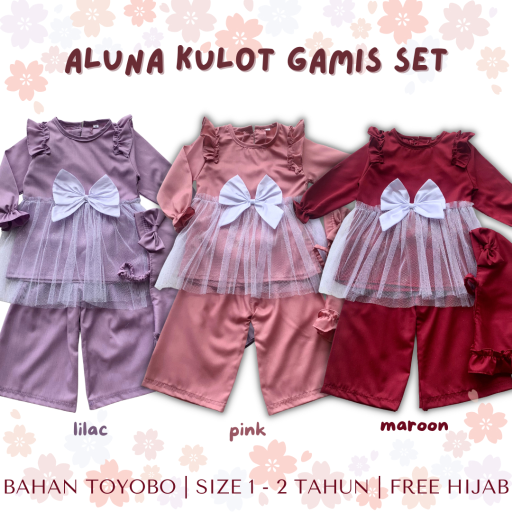 GROSIR ALUNA KULOT GAMIS SET