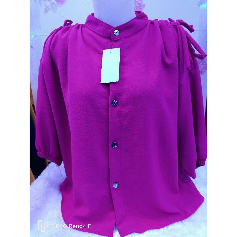 blouse wanita serut pundak terbaru