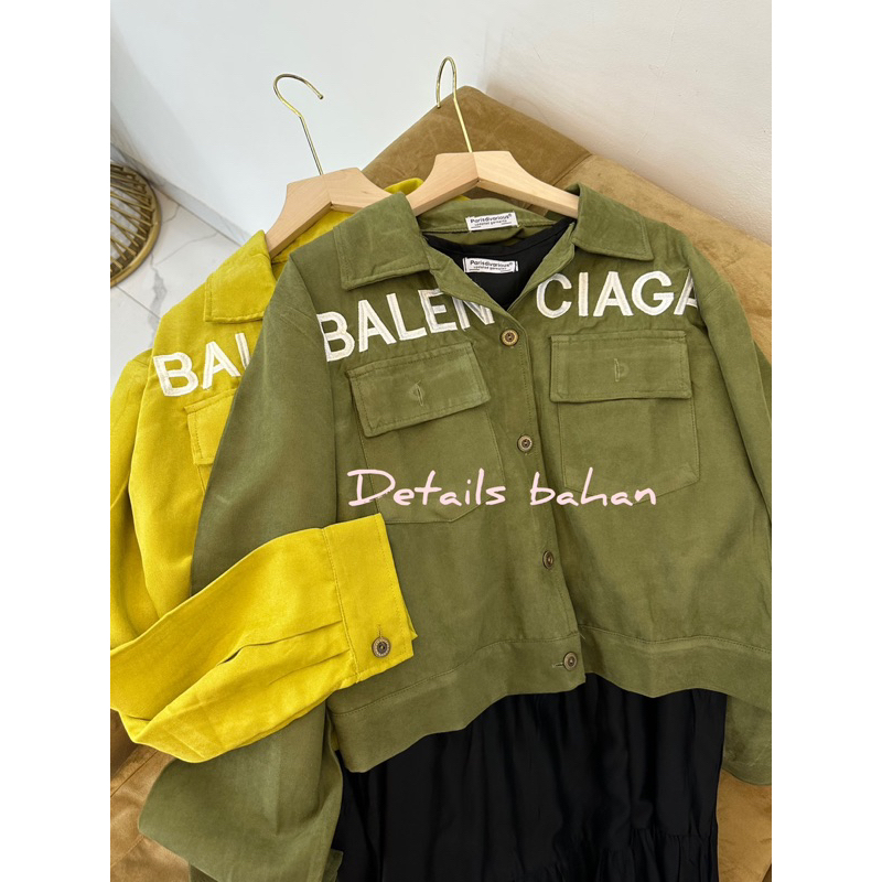 set manda jaket crop