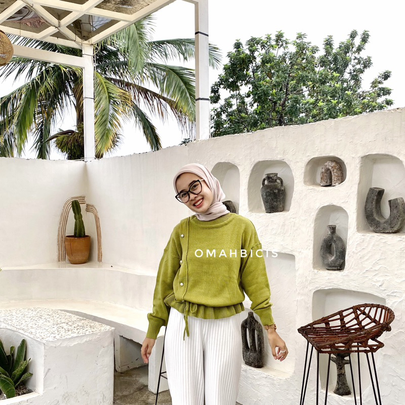 kirei knitwear blouse -blouse rajut-blouse serut-rajut serut-knit serut