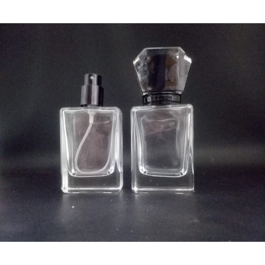 Botol Parfum V32646 30 ml semi press hitam cap dmd hitam ecer