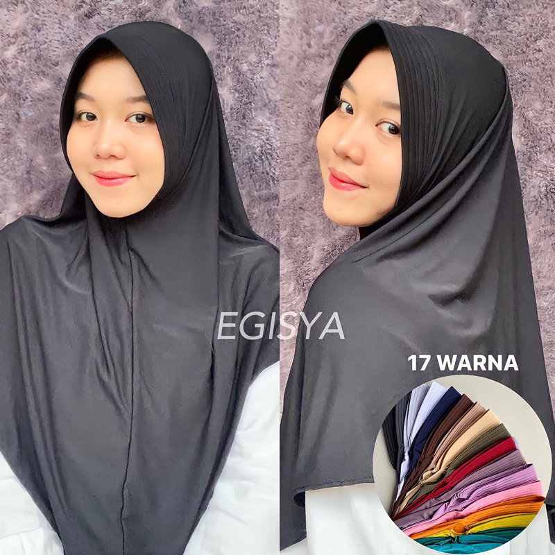 BERGO JERSEY PREMIUM HIJAB INSTAN PET SPORT MENUTUP DADA PANJANG JILBAB KERUDUNG KAOS SEKOLAH