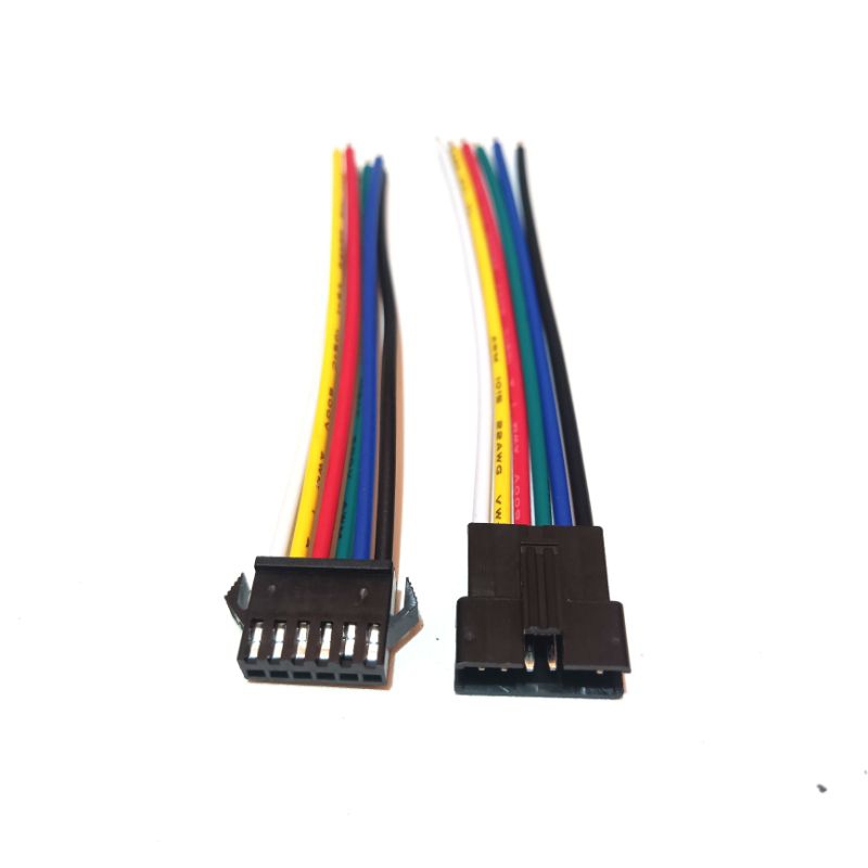 Kabel konektor SM soket DC 6 pin male female sepasang