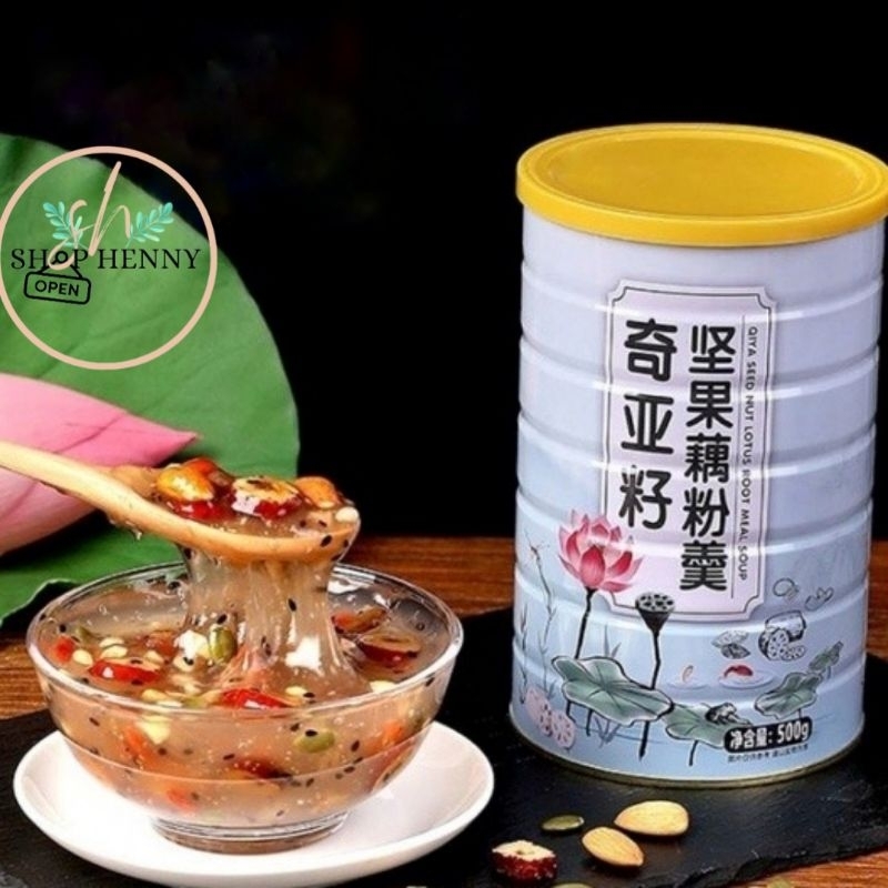 Root Powder Oufen Qiya Seed Nut Lotus / Bubuk Akar Teratai 500 gram