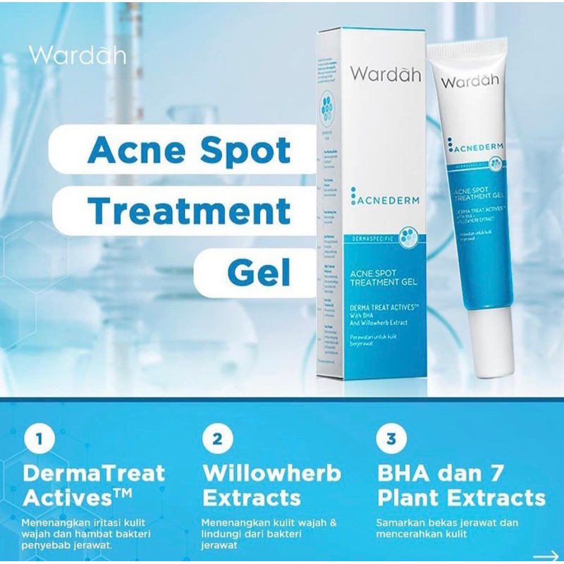 WARDAH Acnederm Series - Pure Foaming Cleanser | Refining Toner | Day Night Treatment Moisturizer Cr