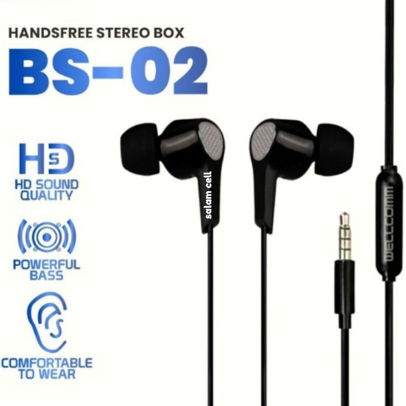 Headset Wellcomm BS-02 Xtra Bass Original Wellcomm Bs02 Garansi Resmi