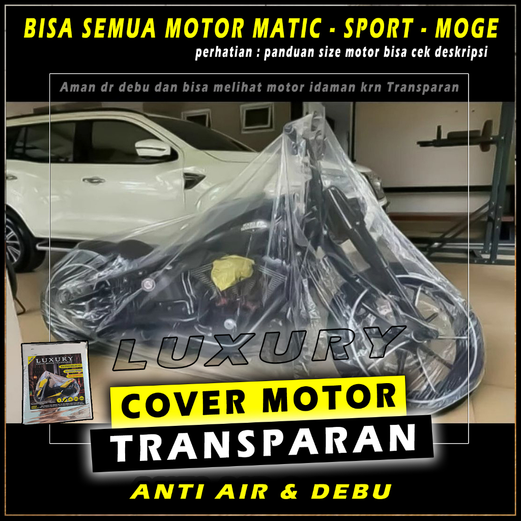 Cover Sarung Sepeda / Motor Plastik Transparan Waterproof Anti Air 9b