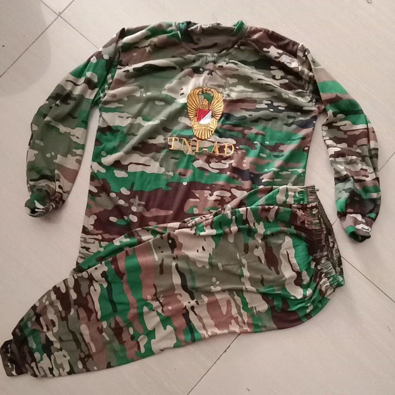 Baju kaos anak TNI-AD lengan panjang