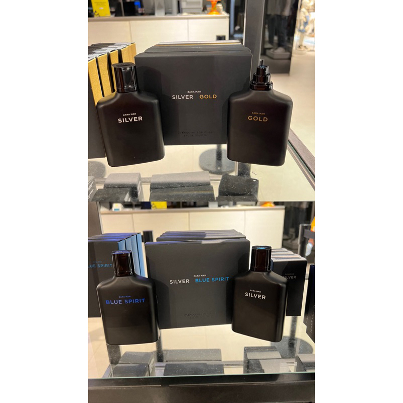 ZARA MAN PARFUM EDT SILVER , GOLD , BLUE SPIRIT