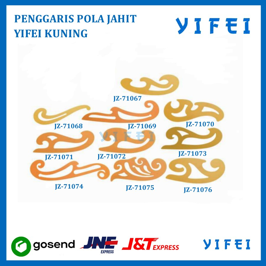 PENGGARIS POLA JAHIT KUNING/PENGGARIS POLA JAHIT/PENGGARIS JAHIT YIFEI