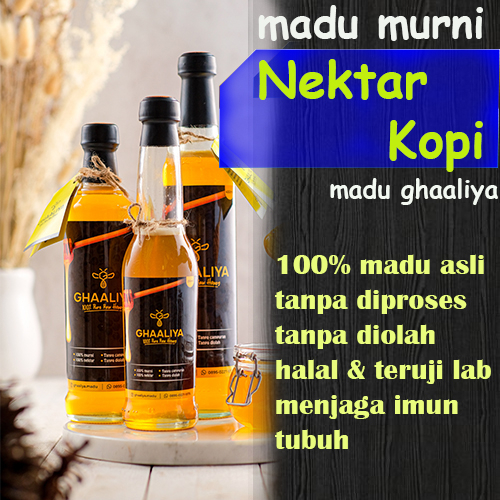 

Madu murni 100% asli obat herbal promil untuk asam lambung kolesterol dan maag Ghaaliya nektar kopi