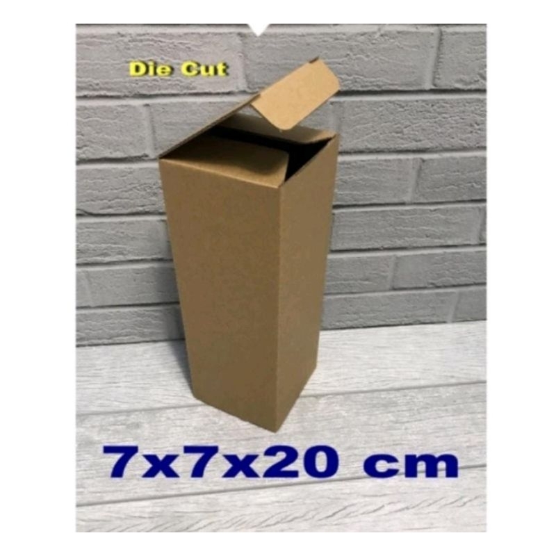 

Kardus box Die cut Uk 7x7x20 cm Single wall polos