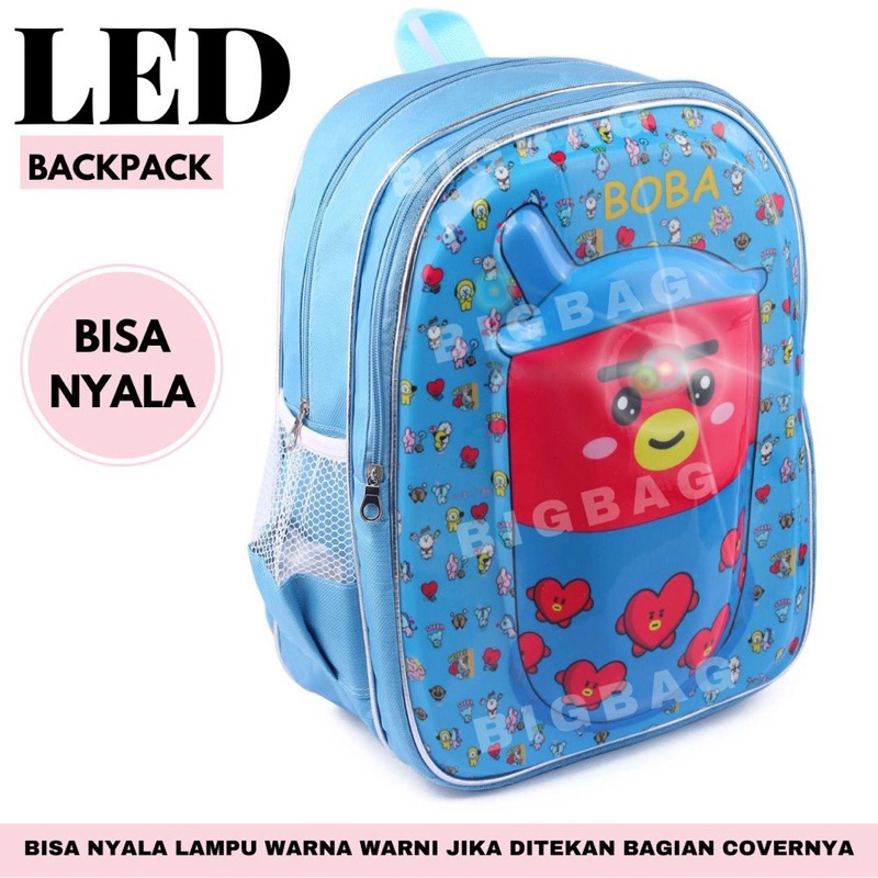 - Tas Ransel Anak Perempuan Karakter BOBA - RANSEL BOBA LED  - RANSEL BOBBA - TAS BOBA ANAK CEWE - School Bag Tas Sekolah Anak - Tas Anak Sekolah Tas Anak Kecil Tas Anak SD Tas Anak TK Promo Diskon Termurah Terlaris Terbaru Best Seller