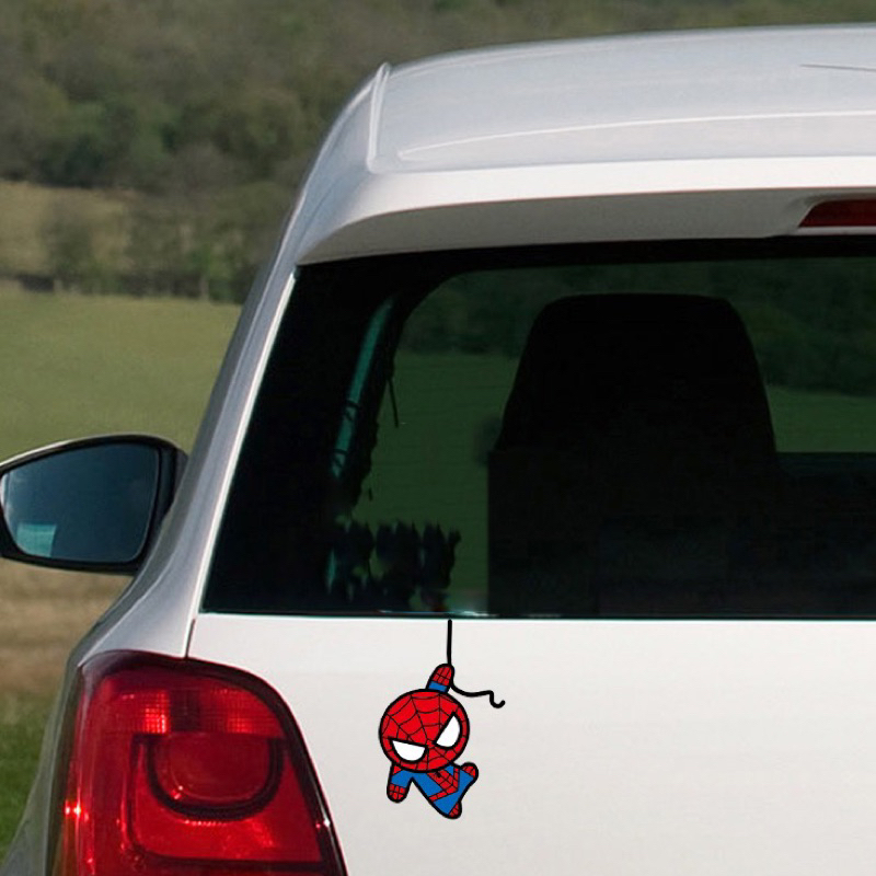 sticker mobil spiderman