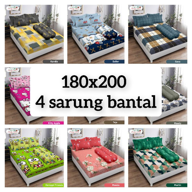 SPREI LADY ROSE 180X200 BANTAL 4 LADY ROSE KING SIZE B4 180X200