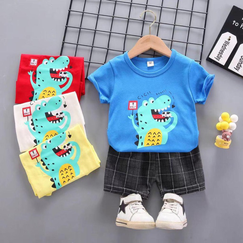 SETELAN KAOS ANAK IMPORT / STL006 / SETELAN FASHION ANAK LAKI / SETELAN LEBARAN ANAK COWOK IMPORT