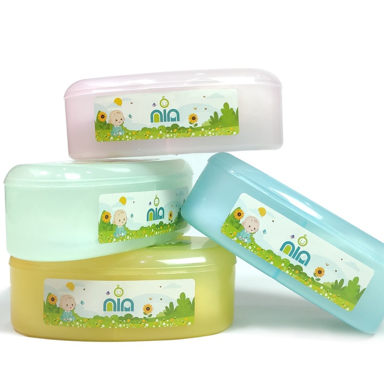 NIA TEMPAT BEDAK BAYI DOUBLE TRANSPARAN - TEMPAT BEDAK BAYI DOUBLE FREE PUFF ANTI PECAH