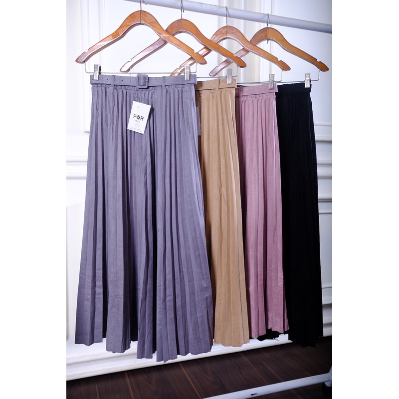 ROK PLISKET BAHAN SUEDE IMPORT BANGKOK, BKK,2956.ROK